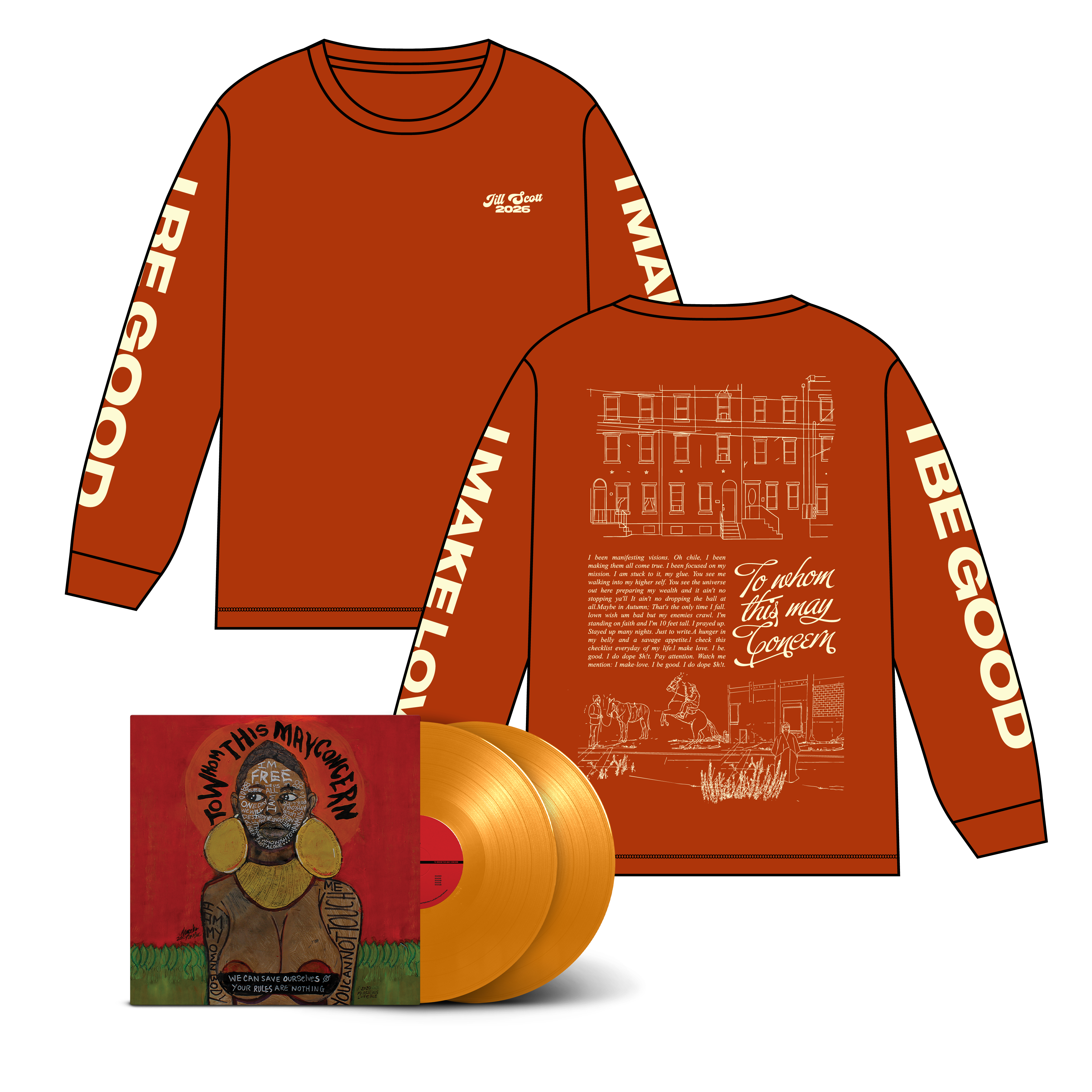 To Whom This May Concern Vinyl (Standard) + "Jilly From Philly" L/S Fa