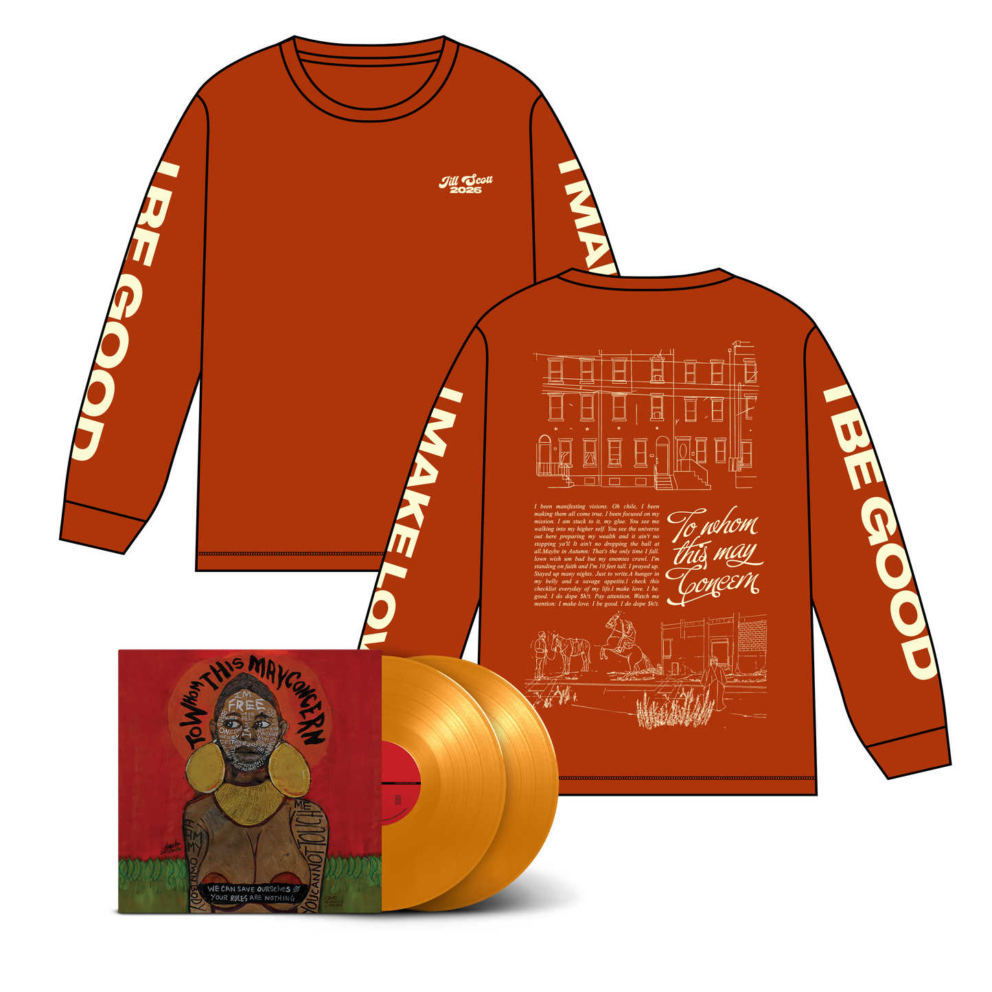 To Whom This May Concern Vinyl (standard) + "Jilly From Philly" L/S Fan Pack